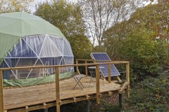 Ash dome showing deck and solar panel