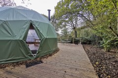 Ash dome with door open